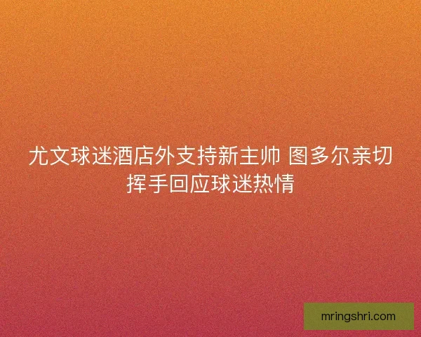 尤文球迷酒店外支持新主帅 图多尔亲切挥手回应球迷热情